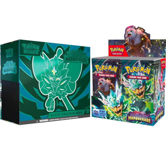 Pokemon Scarlet & Violet Twilight Masquerade: Elite Trainer Box & Booster Box (36 Packs)